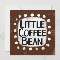 Pequeno Cartão de Saudação do Café Bean