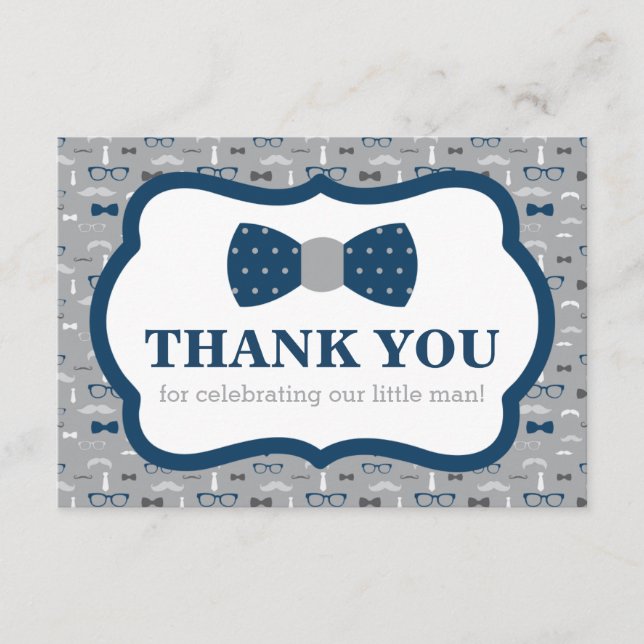 Pequeno Cartões de agradecimentos, Arco, Marinho,  (Frente)