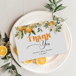 Pequeno cartões de agradecimentos chá de fraldas