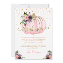 Pequeno Cartões de agradecimentos de Abóbora 5x7