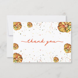 Pequeno cartões de agradecimentos de chá de fralda