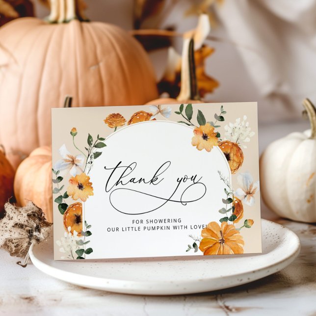 Pequeno cartões de agradecimentos de chá de fralda (Criador carregado)