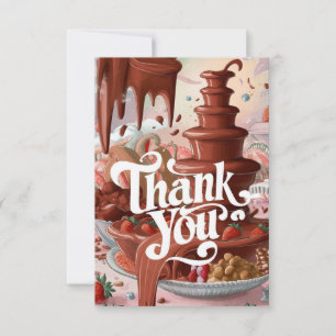 Pequeno cartões de agradecimentos de Chocolate Mág