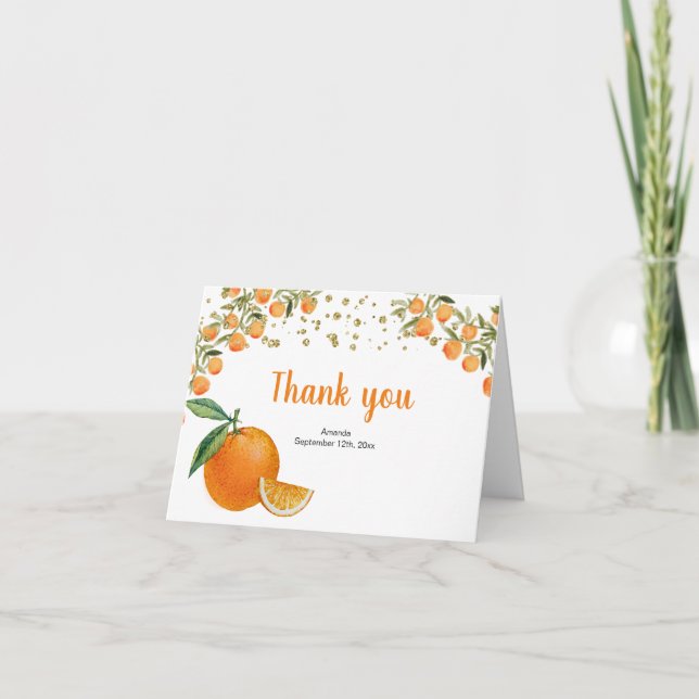 Pequeno Cartões de agradecimentos de pé Cutie (Frente)