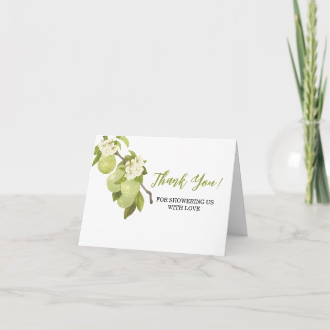 Pequeno Cartões de agradecimentos de pera doce (Frente)