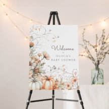 Pequeno Chá de fraldas de Abóbora Bem-vindo