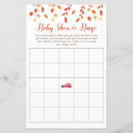 Pequeno Chá de fraldas de Abóbora Bingo Red Truck