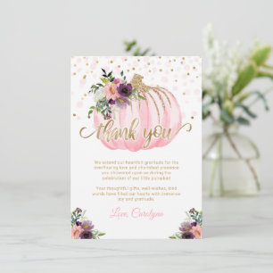 Pequeno Chá de fraldas De Abóbora Obrigado 4,5x6,2