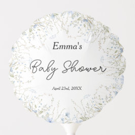 Pequeno Chá de fraldas de Flor Azul de Flor Verde