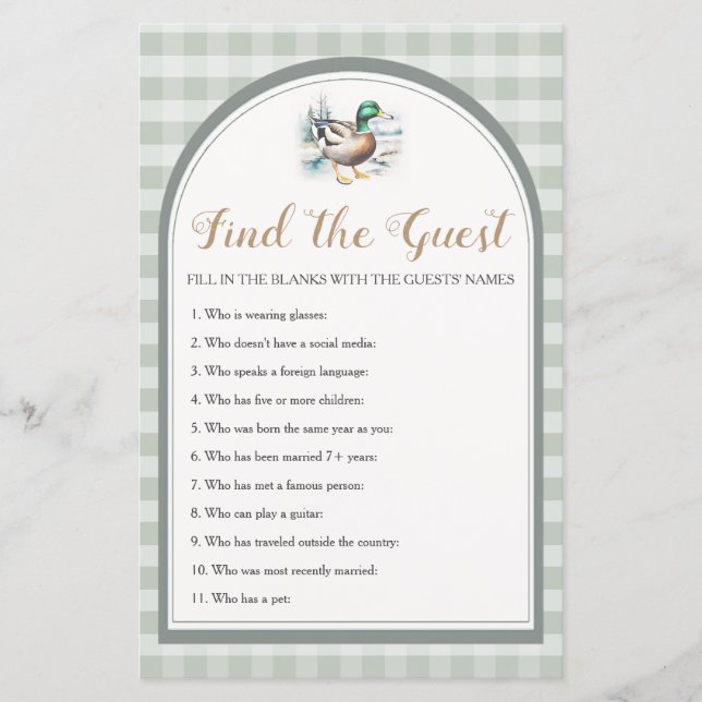 Pequeno Chá de fraldas Gingham Encontra o Convidad (Frente)