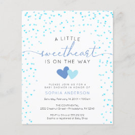 Pequeno Chá de fraldas Swetheart Convite Flyer