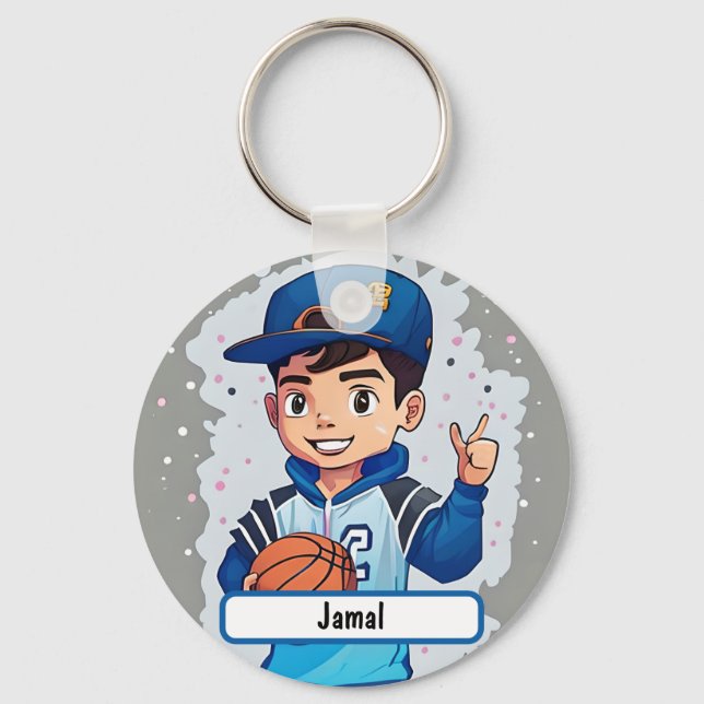 Pequeno Chaveiro de Baller com Nomeação Personaliz (Frente)
