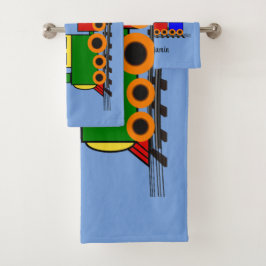 Pequeno conjunto de banheiras do comboio