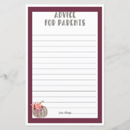 Pequeno Conselho Pumpkin Pai