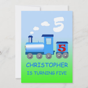 Pequeno convite de aniversário de trem