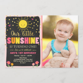 Pequeno convite de aniversário para o dia de sol M