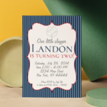 Pequeno Convite de festas de Baseball