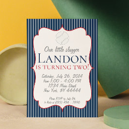 Pequeno Convite de festas de Baseball