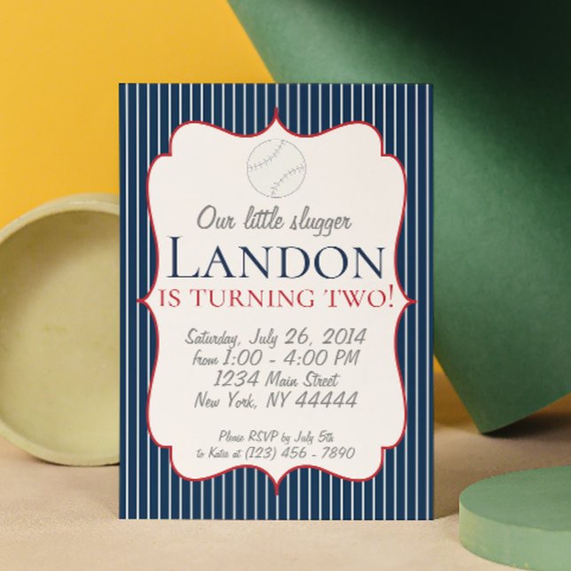 Pequeno Convite de festas de Baseball (Criador carregado)