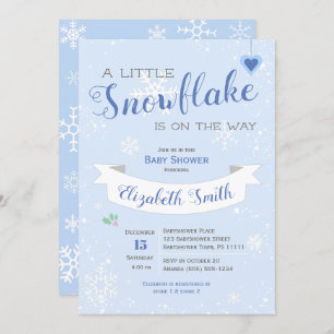 Pequeno convite para bebê com fenda de neve