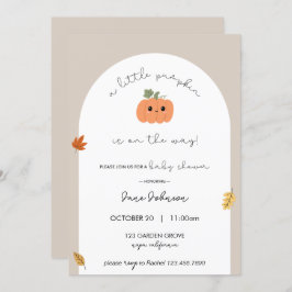 Pequeno Convite para Chá de fraldas de Abóbora