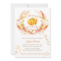 Pequeno Convite para Chá de fraldas de outono de A