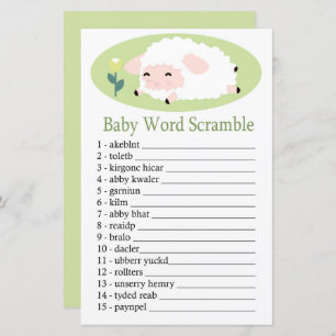 Pequeno cordeiro Jogo da palavra do bebê