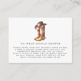 Pequeno Cowboy | Exibir Inserção de Convite de Chá