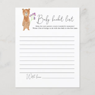Pequeno Cubo Urso - Lista de baldes