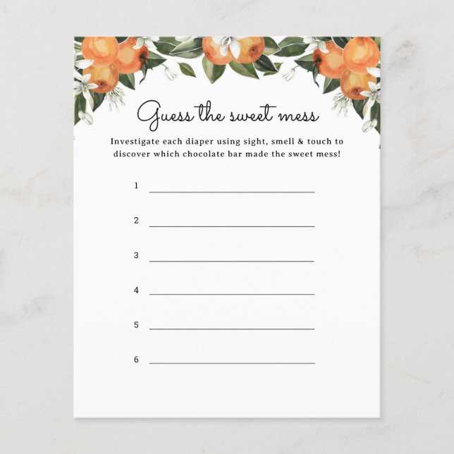 Pequeno Cutil Citrus Adivinha O Docinho Jogo Mess (Frente)