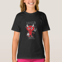 Pequeno Diabo - Camiseta Básica Para Meninas