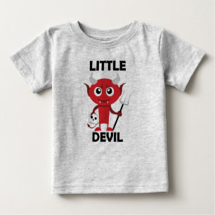 Pequeno Diabo - Camiseta do Baby Fine Jersey