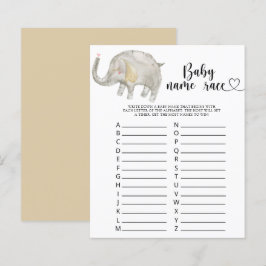 Pequeno elefante - Jogo de corrida de nomes de beb