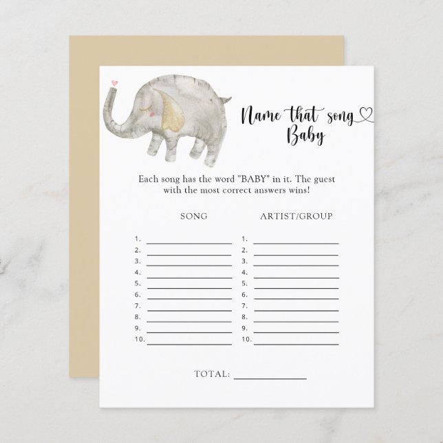 Pequeno Elefante - O nome daquela canção (Frente/Verso)