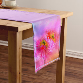 Pequeno Fantasia floral caminho de mesa curto
