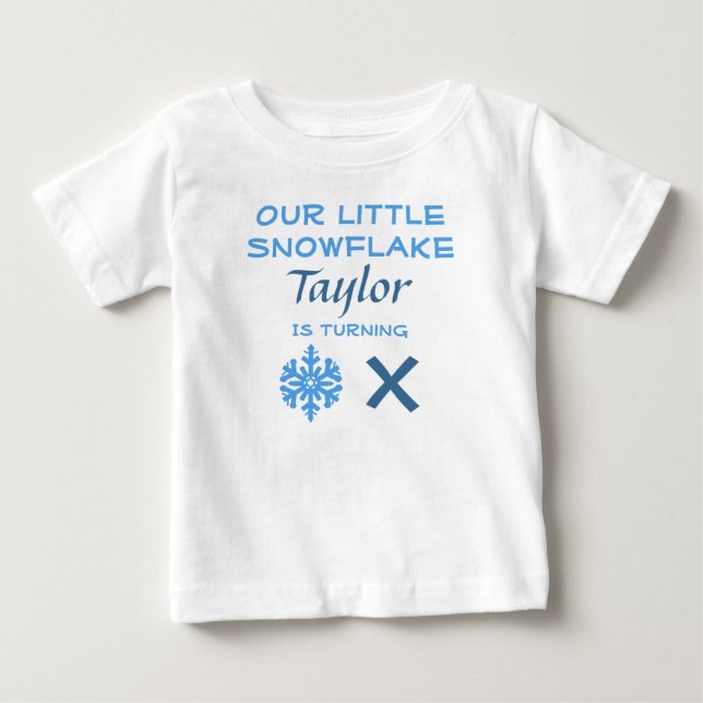 Pequeno Floco de Neve Qualquer Camisa De Bebê De A (Frente)