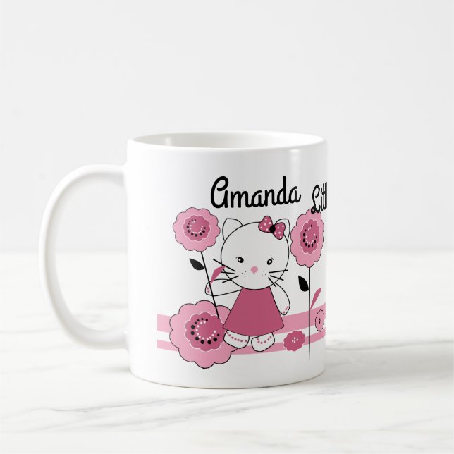 Pequeno gatinho, caneca de café personalizada (Esquerda)