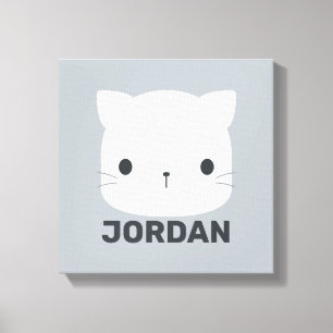 Pequeno Gato Bonito com Prin de Canvas Personaliza