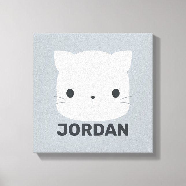 Pequeno Gato Bonito com Prin de Canvas Personaliza (Frente)
