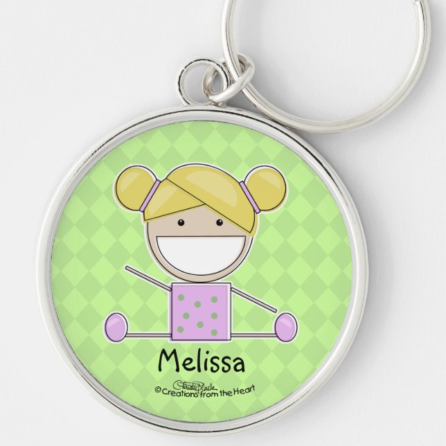 Pequeno Gymnast Girl Shup Chaveiro (Frente)