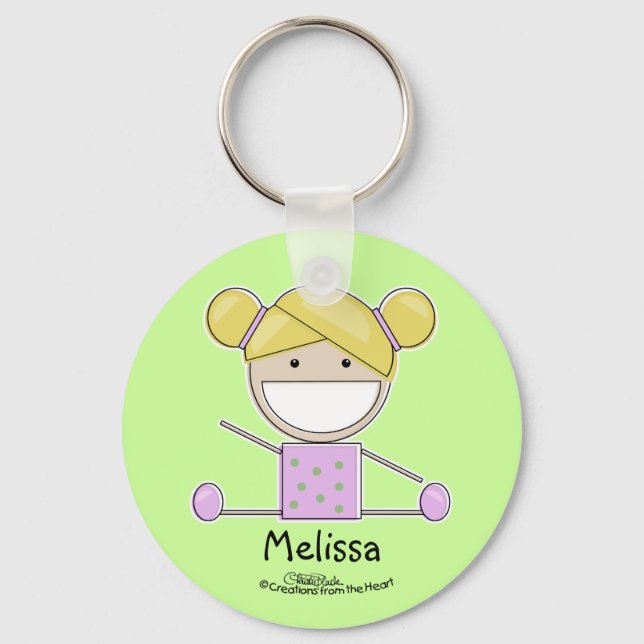 Pequeno Gymnast Girl Shup Chaveiro (Frente)