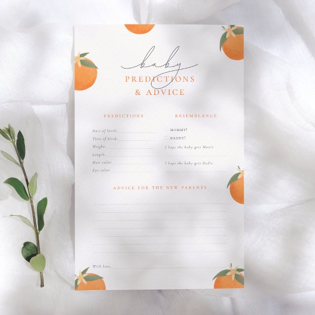 Pequeno Jogo de Previsão e Conselho de Bebê Laranj (Criador carregado)