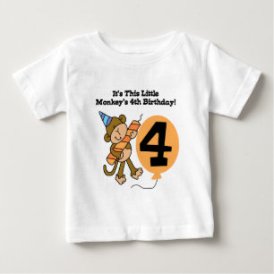 Pequeno Macaco 4º Camisetas e presentes de anivers