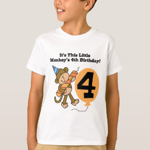 Pequeno Macaco 4º Camisetas e presentes de anivers