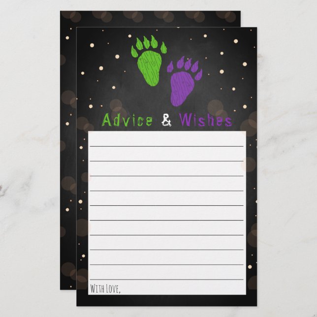 Pequeno Monstro do Dia das Bruxas - Festa de Revel (Frente/Verso)