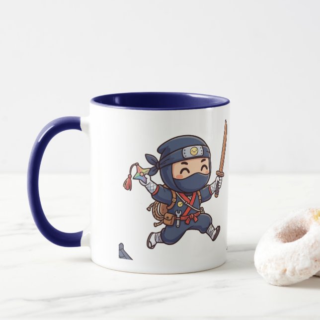 Pequeno ninja Caneca (Com Donut)
