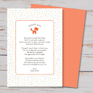 Pequeno obrigado Fox, seu cartões de agradecimento