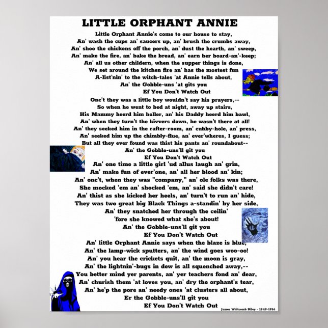PEQUENO ÓRFÃO ANNIE POEM POSTER (Frente)