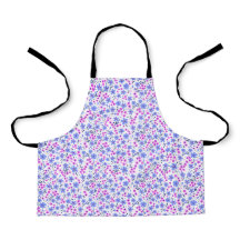 Pequeno padrão floral branco azul rosa fofo