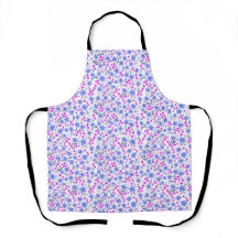 Pequeno padrão floral branco azul rosa fofo